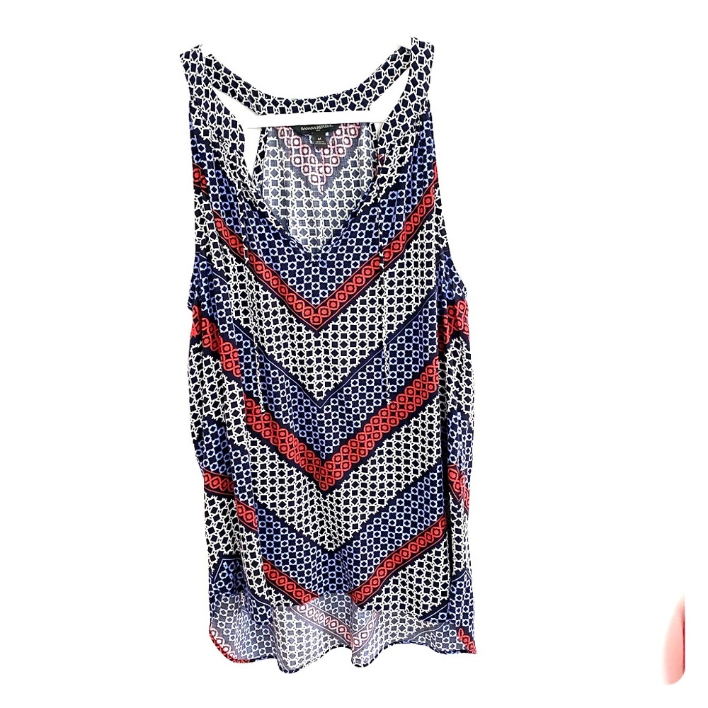 Banana Republic Factory Red/White/Blue Tank Top